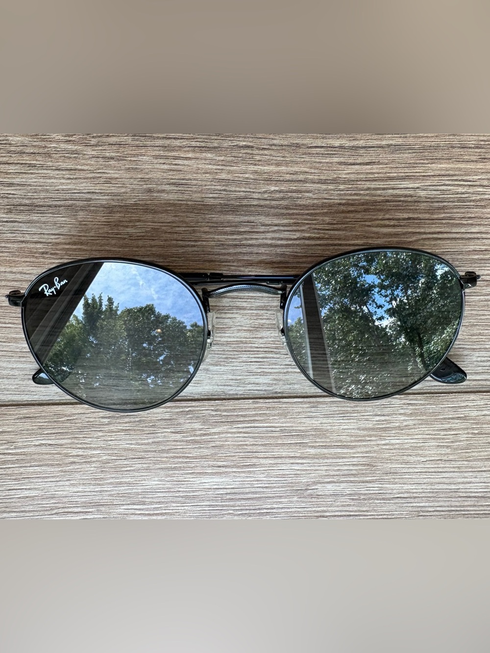 Unisex Authentic Ray-Ban RB3447N Round Flat Lenses Sunglasses with Case